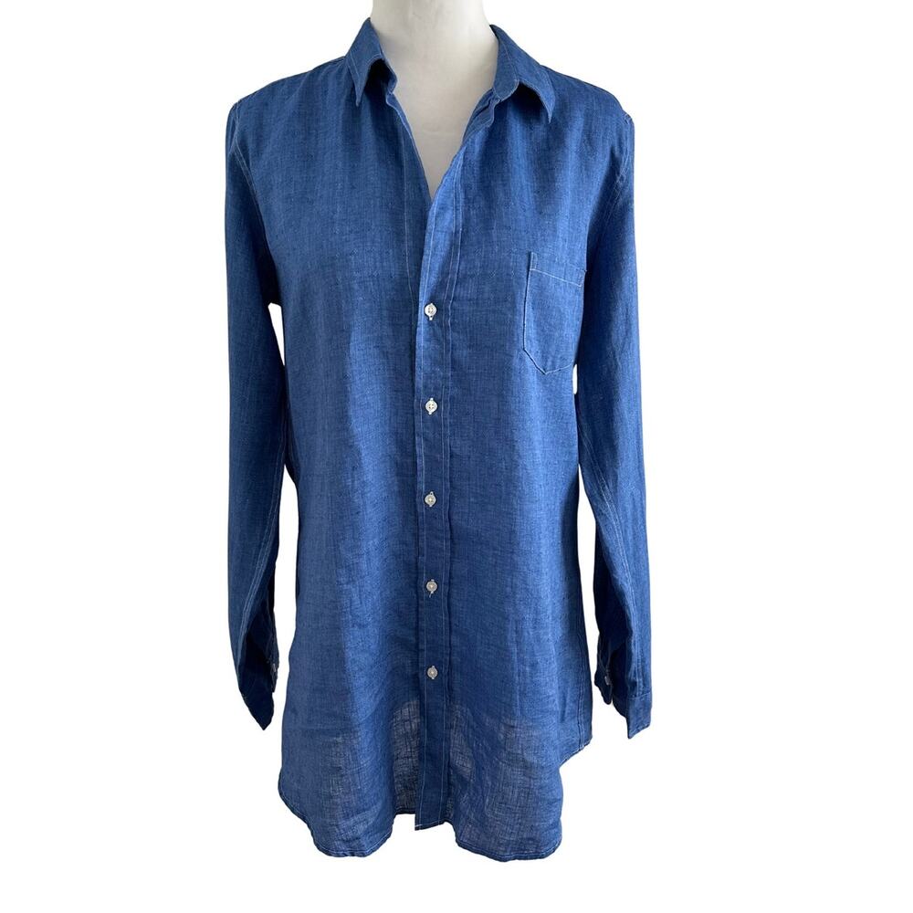 Frank & Eileen 100% Italian Linen Textured Button Down Shirt I M